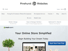 Tablet Screenshot of pinehurstwebsites.com